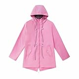 FGVFCS Chaquetas impermeables para mujer, cortavientos, manga larga, con cremallera, para exteriores, con bolsillos con cordón, casual, color sólido, impermeable, holgada, ligera, 01 Rosa, 3XL