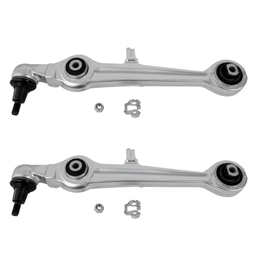 Image of Detroit Axle - 8pc Front End Control Arms Kit for 2009 2010 Audi A4 Quattro, 4 Lower Forward Rearward Control Arms with Ball Joints 4 Inner Outer Tie Rod Ends Replacement