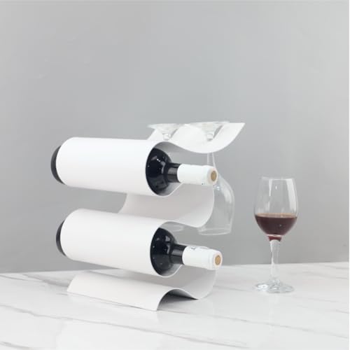 Soporte minimalista para botellas de vino negro miniatura 7