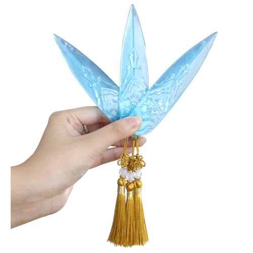 DISGIVO 5 Inches Soft Plastic Semi-Transparent Daggers Prop Costume for Cosplay(Blue (3 Pcs))