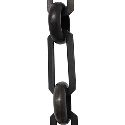 Image of RCH Hardware Decorative Oil Bronzed Black Solid Brass Chain for Hanging, Lighting - Rectangular Cut Edge and Unwelded Links (1 Foot)