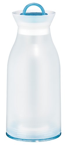 Alfi Cool Bottle, Translucent Clear with Blue Accents, 25-Ounce Carafe