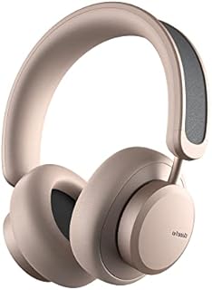 Urbanista Los Angeles Solar Powered Active Noise Cancelling Headphones with Infinite Playtime, Powerfoyle Self Charging Wireless Over Ear Bluetooth 5.0 Earphones, On Ear Detection, Sand Gold