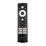 OEM Replacement Remote Control for All Hisense UHD 4K ULED Smart Google TVs with Voice Control 43A6H 50A6H 55A6H 65A6H 75A6H 50U6H 55U6H 65U6H 75U6H75U8H (Netflix/Prime/YouTube/Disney+/Tubi/Peacock)