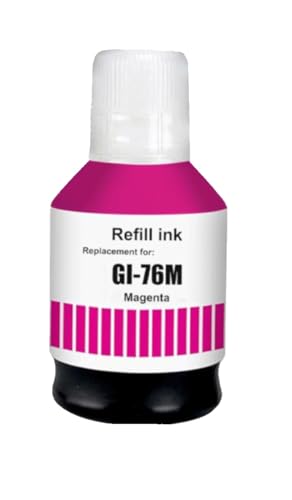 Image of CANOFF GI-76 Ink Bottle Water Based Refill Ink Suitable for Canon MAXIFY GX5070,GX6070,GX7070 Printer (Magenta, 135ml)