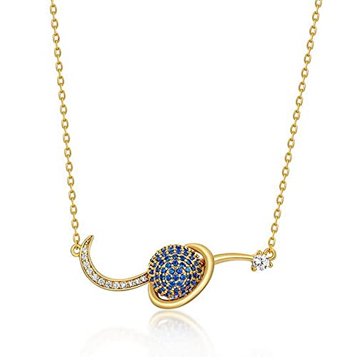 JSBVM Damen Halskette 925 Sterling Silber Anhänger Halsketten Kristall Diamant Schlüsselbein Kette Geschenke für Frauen Damen Mädchen Valentinstag Geburtstag Cover