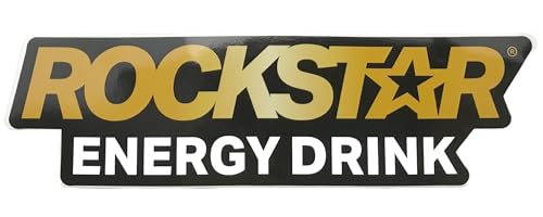 Factory Effex 12" Rockstar Logo Yellow/Black Die-Cut Decal Sticker (15-94720)