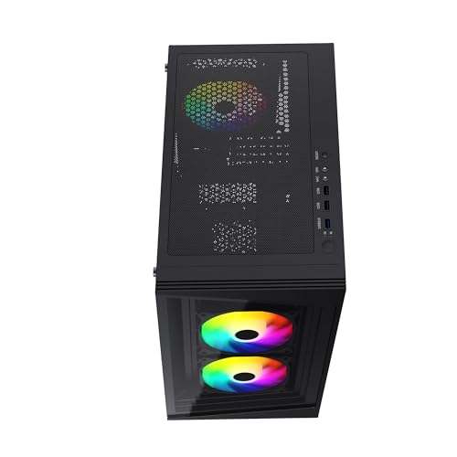 Carcasa PC Micro ATX iONZ Mini Tower Vidrio Templado Negro Caja Gaming G1 5