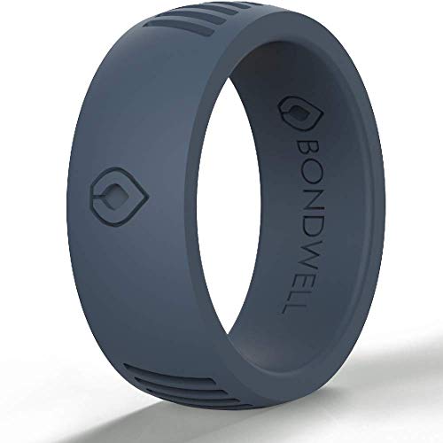 BONDWELL Silicone Wedding Ring for Men (Deep Cobalt) Safe, Durable Mens Rubber Wedding