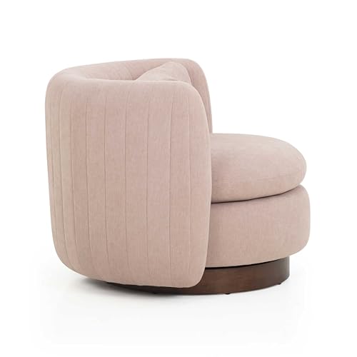 Sillón Giratorio Chenille Rosa miniatura 4