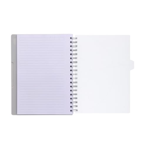 Image of HQ by Navneet | Five Subject Spiral Wiro Binding Office Notebook for Personal and Office Use | B5 Size - 25 cm x 17 cm | Grey | 300 Pages