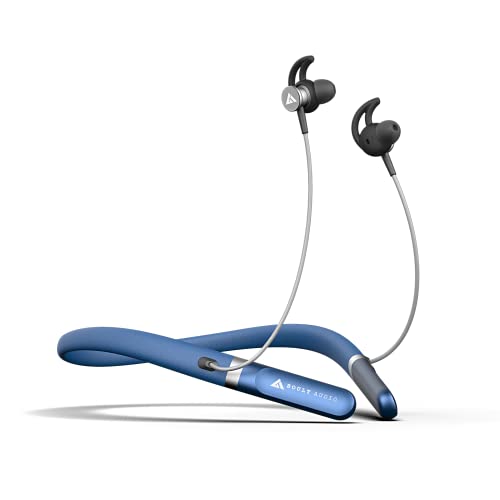 Boult Audio ZCharge Wireless in Ear Bluetooth Neckband with ENC Mic, 40H Playtime, Type-C Fast Charging (10Mins=15Hrs Playtime), Dual Pairing, Made in India, Biggest 14.2mm Drivers Ear Phones (Blue)