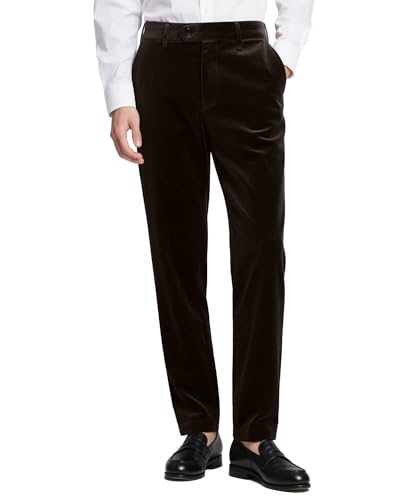 Men's Velvet Trousers Chino Color Pants for Men Party Dinner