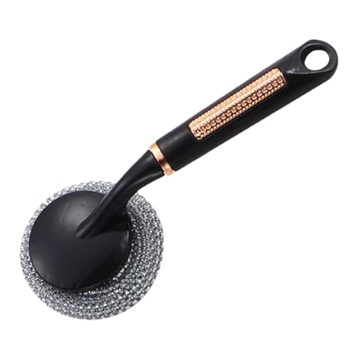Cepillo de alambre de acero inoxidable antiarañazos | Cepillo de cocina de alambre de acero para limpieza | Exfoliante de platos con cerdas de acero inoxidable | Cepillo de lana de acero con manos