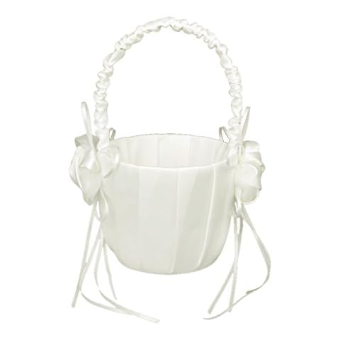 Ivory Bud Decorated Flower Girl Basket Cover