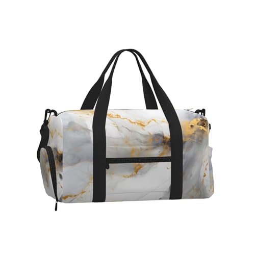Sac de sport marbre doré Mexpekil avec grand compartiment à chaussures étanche