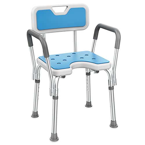 Shower Chair Bath Seat for Inside Bathtub with Arms and Back Tub Bathroom Stool for Seniors Handicap Elderly and Disabled, Supports up to 330 lbs Shower Chair Bath Seat for Inside Bathtub with Arms and Back Tub Bathroom Stool for Seniors Handicap Elderly and Disabled, Supports up to 330 lbs