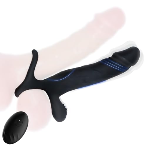 Analvibratoren für Mann Sex Spielzeug für Die Paare mit 7 Vibrationsmodi Hoden Silikon Penis Ring Prostata Stimulation Männer Dildo Masturbieren Analplug Vibratorensets Sex Toys (Fernbedienung)