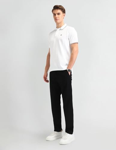 Image of Arrow Sport Men Regular fit Cotton Solid Short Sleeves Polo Shirt
