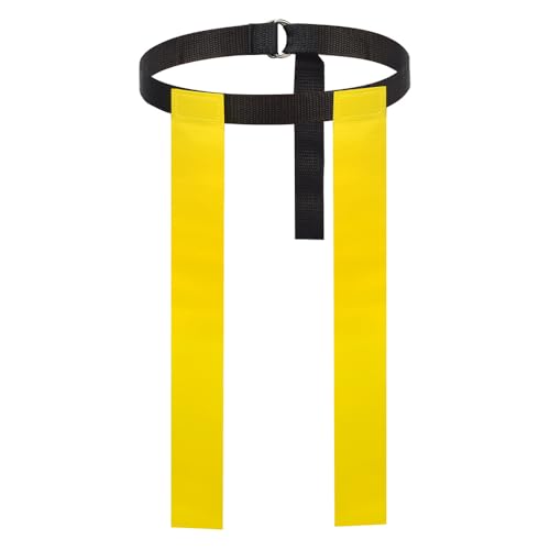 Hsthe Sea Football Kit Flags and Belt, Flag Football Belts, PVC Football Waist Belt 2 Flags Release Buckle for Youth and Adult Training Devices