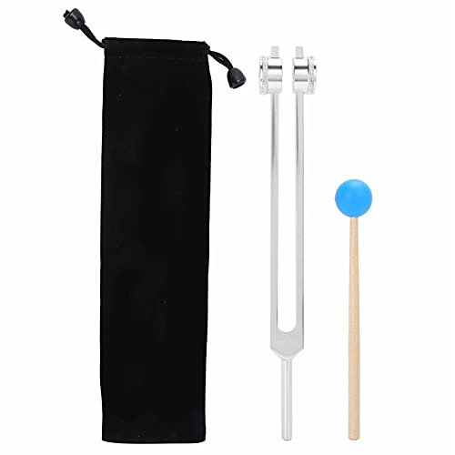 68.05Hz Tuning Fork Massage Therapy, Aluminum Alloy Massage Physiotherapy Tuning Fork Therapy Device with Wooden Hammer