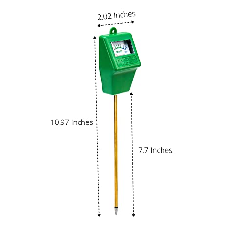 Hiltex 61127 Soil Moisture Meter, 11” Soil Probe, Plant Water Meter For House Plants, Soil Tester For Plant Care, No Battery Wet/Dry Soil Test Kit, Dirt Humidity Meter Indoor Plant, Gardening Gadgets #TOP3