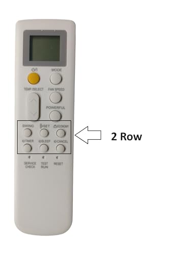 Image of Sanavya AC Remote Control - Compatible Replacement for Split & Window Air Conditioners - Replicates Genuine Remote Functions (O General Ac Remote 252 A)