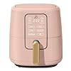   Beautiful-6-Qt-Air-Fryer-with-TurboCrisp-Technology-Touch-Activated-Display-1750W-Fast-Cooking-Adjustable-Temperature-90F-400F-Dishwasher-Safe-Automatic-Shut-Off-Non-Stick-Basket-Rose