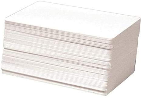 * Bulk Purchase * Blank White PVC Plastic ID Cards for Magicard, Evolis, Zebra, Smart, Javelin, Fargo, Datacard Badge Printers - by PAC Supplies Global Ltd (500)
