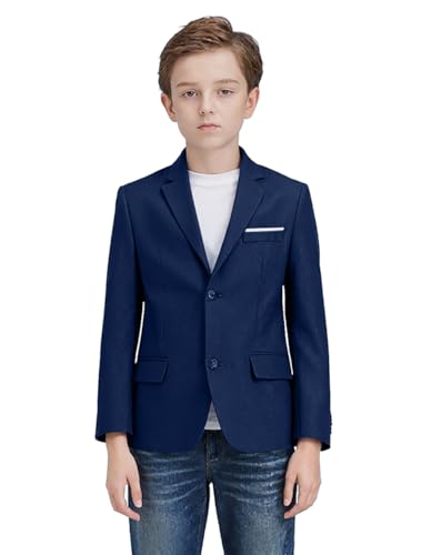 Boys' Blazer Suit Jacket Formal Sport Coats Solid Color Tuxedo