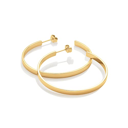 Image of Amazon Essentials 14K Gold Plated Square Edge Hoop