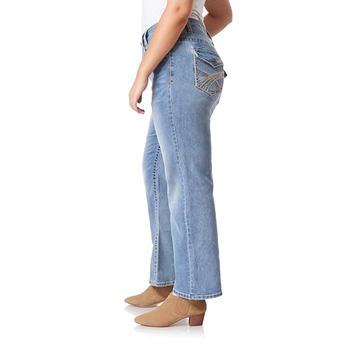 Image of WallFlower Luscious Curvy Bootcut Jeans for Women, Mid-Rise Insta Stretch Denim, Size-Inclusive Juniors Jeans