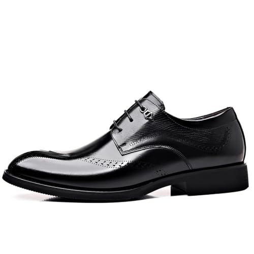 Men's Lace up Leather Dress Shoes Business Formal Genuine Leather Soft Breathable Comfortable Office Wedding Work Footwear3