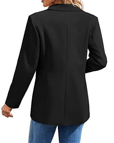 Cnkwei Womens Casual Blazers Open Front Long Sleeve Lapel Collar Work Office Jacket4