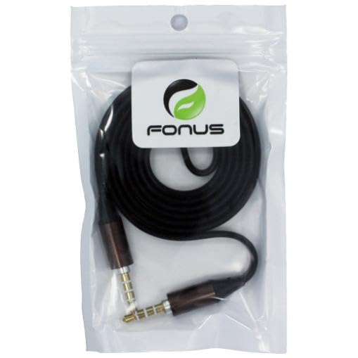 Cable Auxiliar Jack 3.5mm Plano Negro miniatura 3