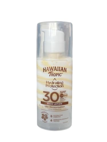HAWAIIAN Tropic Silk Hydration Air Soft Face Spf 30 - Loción Solar Protectora para el Rostro, Crema Hidratante Facial con Protección, Blanco, Fresh, 50 Mililitros