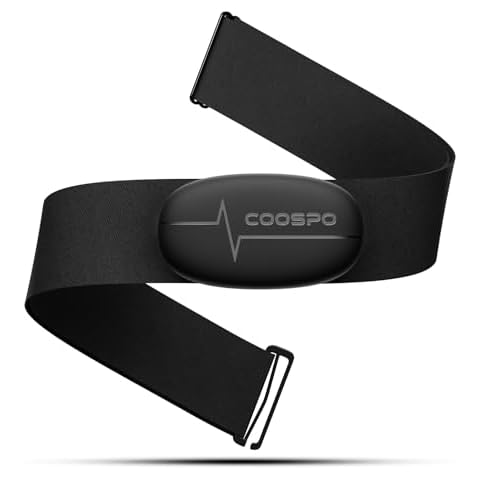 COOSPO Heart Rate Monitor Chest Strap, Bluetooth ANT+ Heart Rate Monitor Chest Sensor with 400H Battery, HRM Works with Strava/Wahoo Fitness/Polar Beat/Peloton/DDP Yoga App Cover