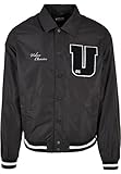 Polyester-Stoff gefertigt Urban Classics Damen Sports College Jacket Jacke, Black, M