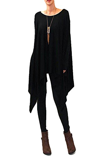 Vivicastle Women's USA Loose Bat Wing Dolman Poncho Tunic Dress Top3