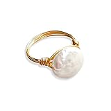 Pearl Ring Freshwater Coin (gold-filled, 8)