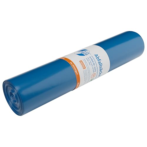 DEISS PREMIUM PLUS aus Recycling-LDPE 120 l, blau, 25 Stück/Rolle