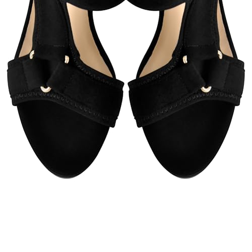 Rainbow Chunky Block High Platform Heel Peep Open Toe Sandals Ankle Strap4