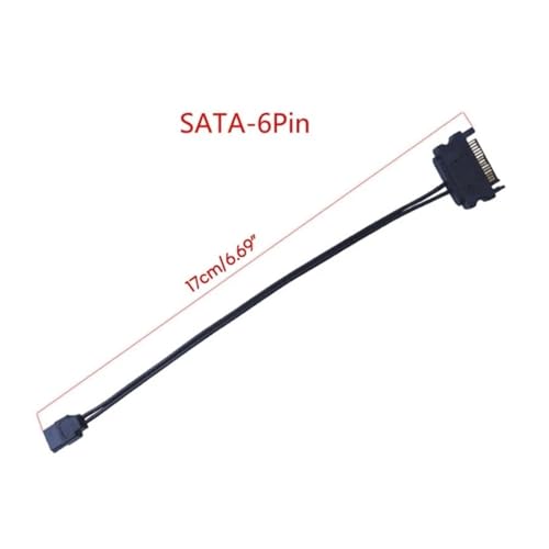 Cable Adaptador de Poder SATA 15-Pin a 6-Pin 6.7in miniatura 3