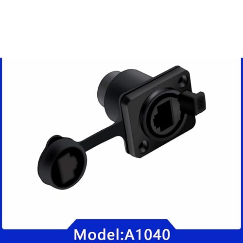 Conector RJ45 hembra de montaje en panel con cable 8P8C para red ethernet 2