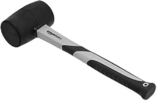 Amazonbasics DS-HAAMZ034 Młotek Gumowy z Trzonkiem, Szary/Czarny, 32.5 x 13.5 x 4.2 cm