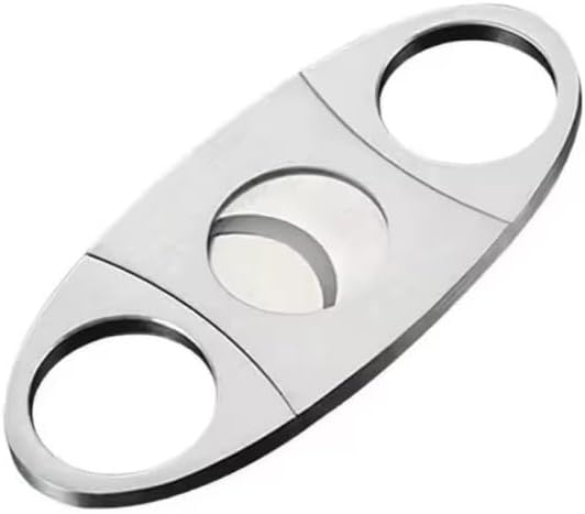 Cigar Cutter Stainless Steel Metal Classic Guillotine Scissors Puncher Slicer Portable Accessories Tool(B)