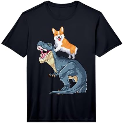 Corgi Riding Dinosaur T Rex Dog Funny Corgi Space Kids Boys