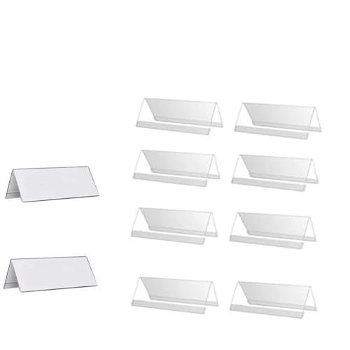 Changyeah Supporto per Libri Acrilico,10 pezzi Supporto da esposizione in acrilico,9 × 6 cm Forma del tetto, Supporto da tavolo, Supporto da tavolo per ufficio Negozio Supermercato Promozioni