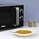 H.Koenig VIO8 Mikrowelle 20L Schwarz, Compact Design, Leistungsstark 700 W, Drehteller 24,5cm, Multifunktion 5 Heizstufen, Auftaufunktion, Timer bis 30 min.