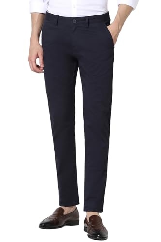 Image of Peter England Men's Regular Fit Mid Rise Pants